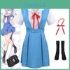 Gk-o Anime Ayanami Rei Asuka Langley Sohryu Mundurek Szkolny Kostium Cosplay Materiał Poliestrowy Autentyczny Wygląd Postaci