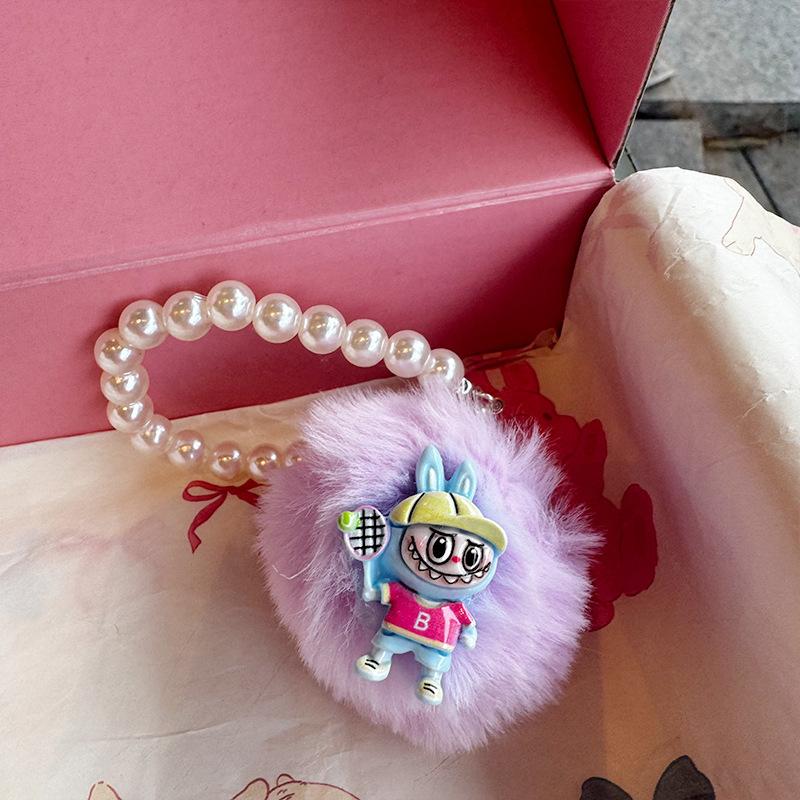 Soft Cute Hairball Bunny Cute Plush Doll Keychain Girl Girlfriend Cartoon Creative Bag Pendant Jewelry