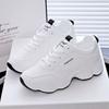 New Leather Breathable White Shoes for Women In Autumn Korean Style Versatile Casual Shoes Soft Sole Sports Running Shoes