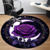 1pc Purple Rose Decorative Chair Carpet for Office  Machine Washable Rug for Office,  Good Gift for Family or Friends yy251225239