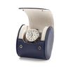 Papten Watch PU Business B01501 Case, Leather, Mini, Portable, 1-Watch Case, Luxury, Stylish, Travel, Trip, Gift, (Blue)