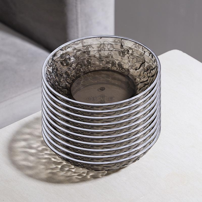 Transparent Chinese Tea Cake Plate Exquisite Dim Sum Cake Plate Household Fruit Plate Living Room Desktop Retro Wedding Dried Fruit Plate