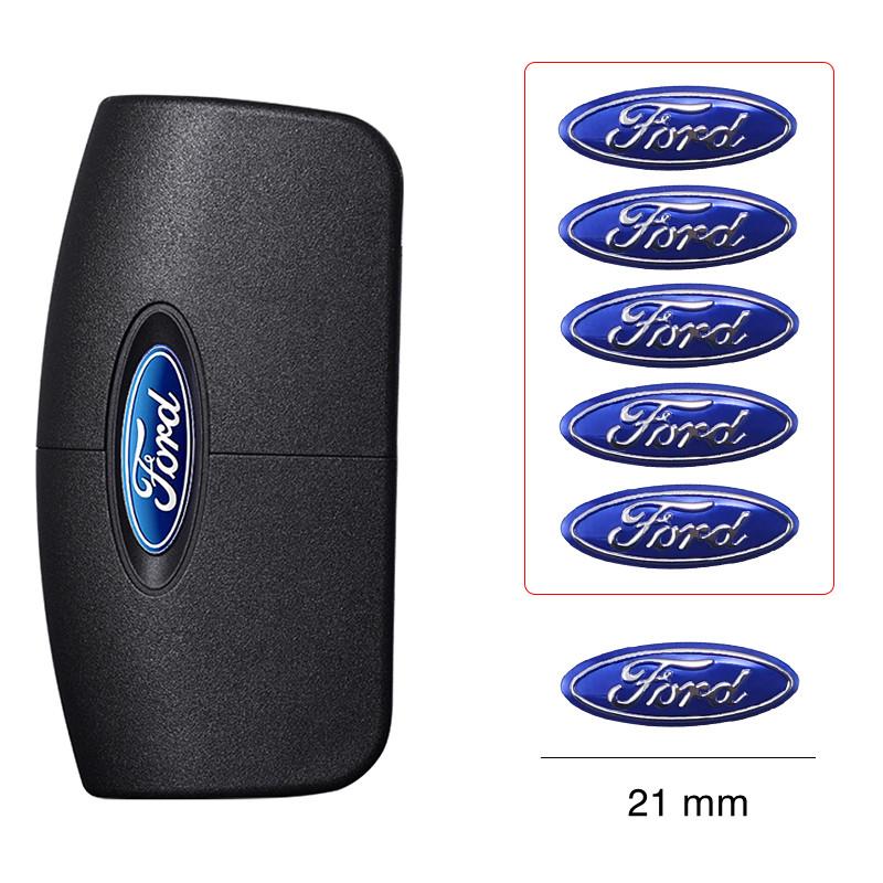 Car Remote Key 14/21mm Metal Logo Sticker Accessories For Ford Focus Fiesta Puma Ranger Kuga MK7 MAX F150 Mondeo APZ1