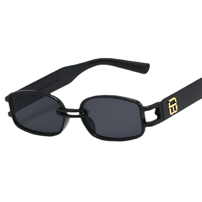 2022 Women's B-Shaped Square Sunglasses: European & American Trendy Co-branded Shades