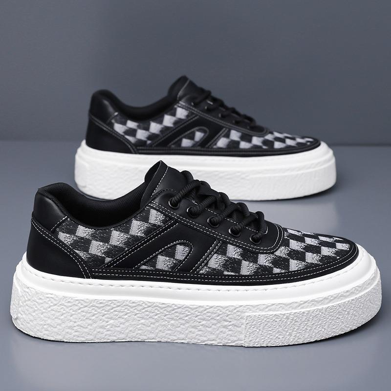 Thick Baseplate Shoes New Men's Versatile Casual Shoes Fashion Simple Trend Heightening Men's Shoes