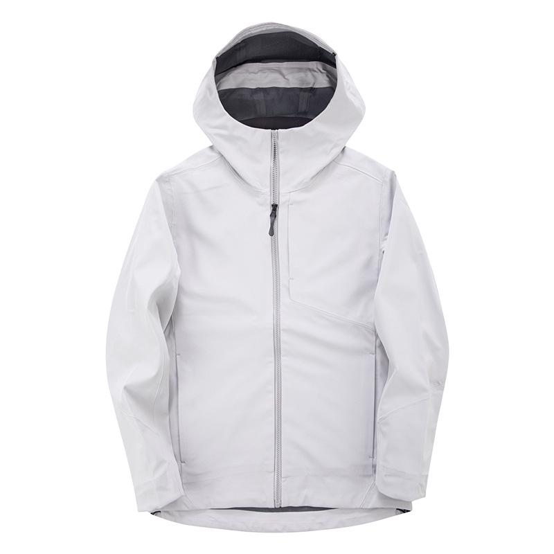 

Унисекс Водонепроницаемая Ветрозащитная Куртка Софтшелл для Занятий Спортом на Открытом Воздухе и Альпинизма XXXL светло-серый