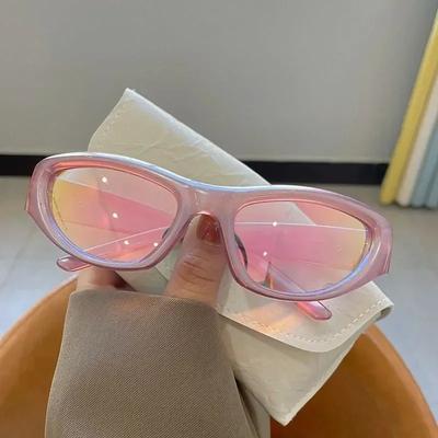 Vintage Punk Sport Sonnenbrille Damen Herren Y2K Stil Katzenauge Sonnenbrillen Spiegel Mode Brillen 2000er Retro Shades Gafas De Sol