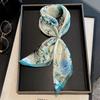 Luxury Brand 100% Natural Silk Scarf Women Design Small Square Shawl Hair Ribbon Headband Fashion Neckerchief Bandana