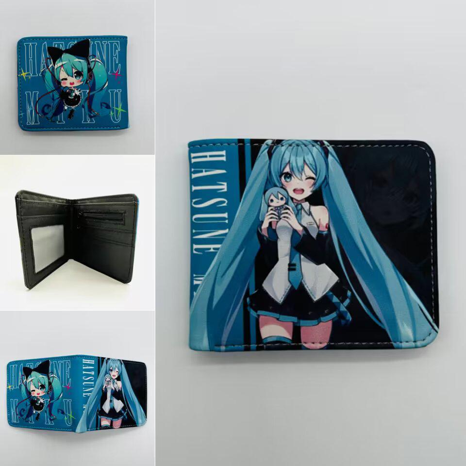 Hatsune Miku Anime Portemonnee & Kaarthouder - Heren & Dames Lederen Portemonnee met Geldclip.