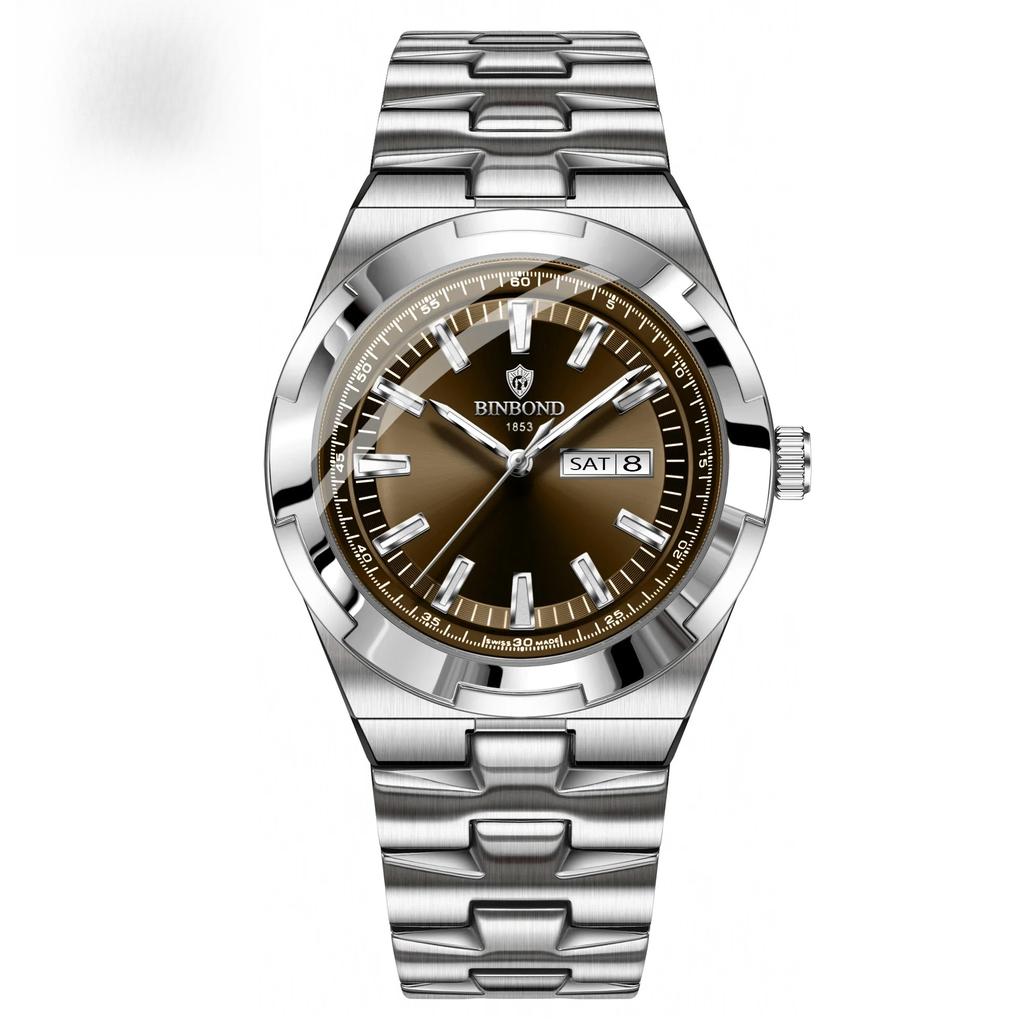 New Luxury Quartz Man Wristwatch Sport Men Watches Waterproof Luminous Date Week Stainless Steel Men's Watch Male Reloj