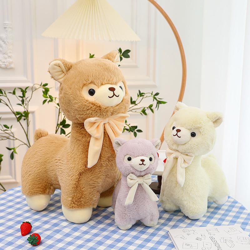 Cute Creamy Alpaca Doll Pillow Plush Toy Children Cartoon Doll Doll Girl Gift