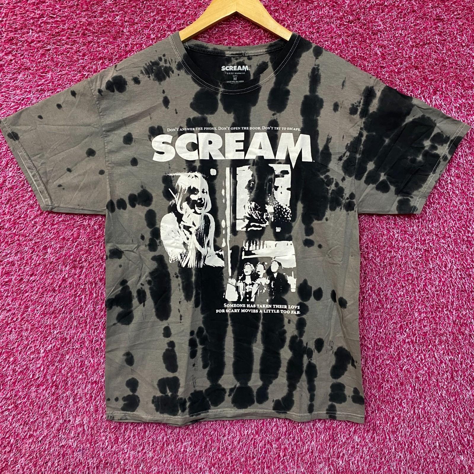 Футболка с эффектом выцветания Scream, классическая хоррор S