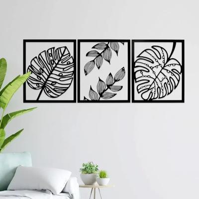 3er-Set wunderschöne Wanddekoration mit Metallblumen: Modernes Wohnaccessoire für das Wohnzimmer und mehr. Moderne Wohndekoration für alle Räume
