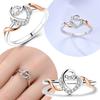 Authentic Copper Love Heart Twining Rings Delicate Womans Girlfriend Anniversary Gift Wedding Ring High Quality