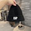 Knitted Hat For Men Women Winter Warmth With Embroidered Letters College Style
