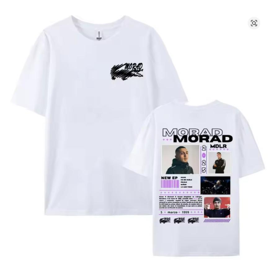 Rapper Morad Mdlr Tour Merch Short Sleeve T Shirt Unisex Unisex Harajuku Tops Vintage Aesthetic Graphics Tshirt Cotton Tees