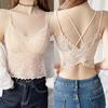 Soutien-gorge Camisole Push-Up Dentelle Papillon - Haut Bandeau Sans Dos Élégant pour Femmes