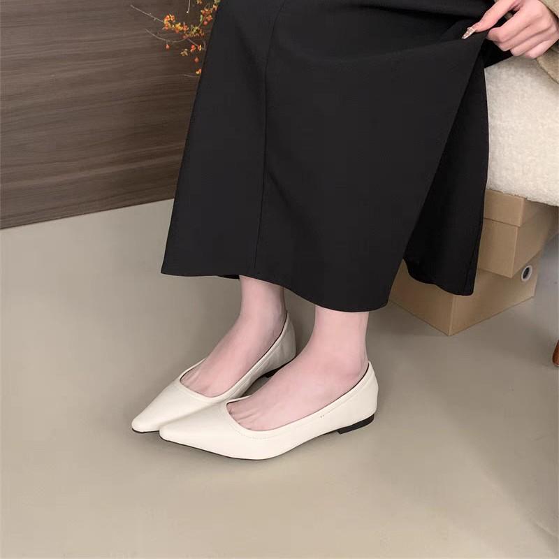 Pointed flat-soled single shoes women's new gentle temperament silver leopard print women's shoes
