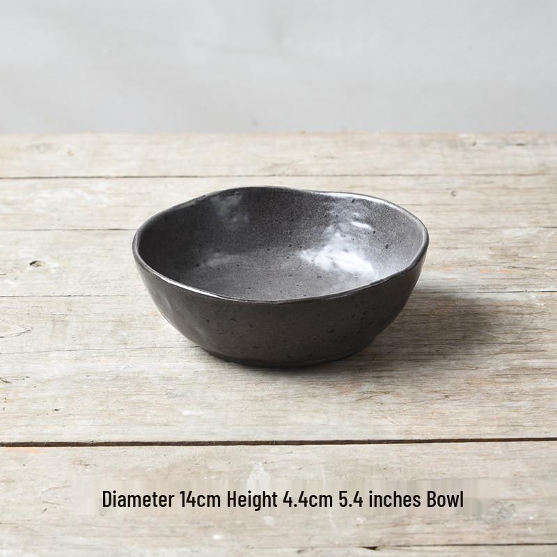 Yijia Retro Ceramic Underglaze Color Bowl: Perfect for Noodles, Congee, Rice, Soup, and Salad.