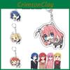 Fun Cartoon Character Keychain Double-sided Printing With Metal Keyring