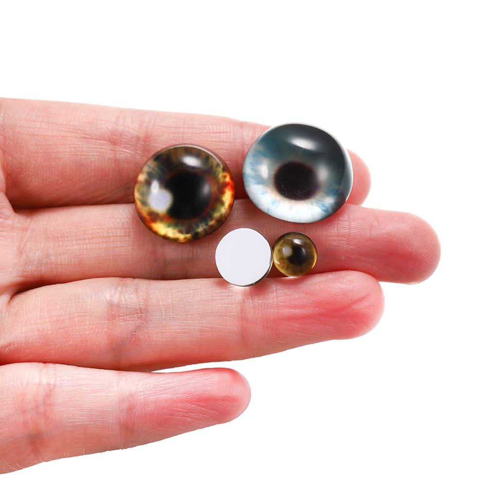 10Pcs/Lot 8-20mm Dragon Eyes Cat Eye Glass Cabochons for DIY Glass Cabochons Jewelry Making Accessories Supplies