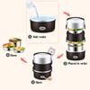 3 Layer Lunch Box Mini Portable Electric Rice Cooker Steamer Meal Thermal Heating Automatic Food Container Warmer Pot 270W 2L