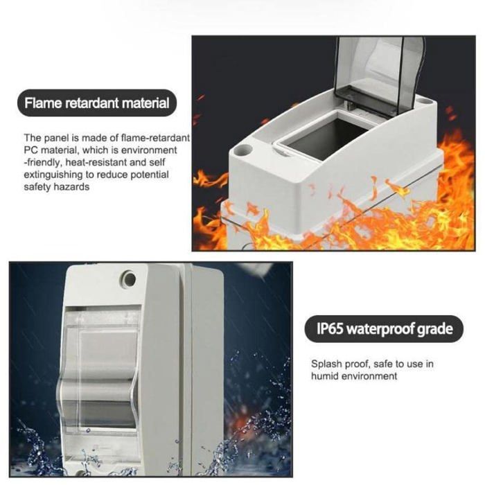 Coffret électrique étanche - AIMOONSA - 2 voies - IP65 - ABS+PC ignifuge - Couvercle transparent