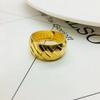 Gold Plated Unique Couples Ring With Chic Matte And Polished Styles For Occasion Any