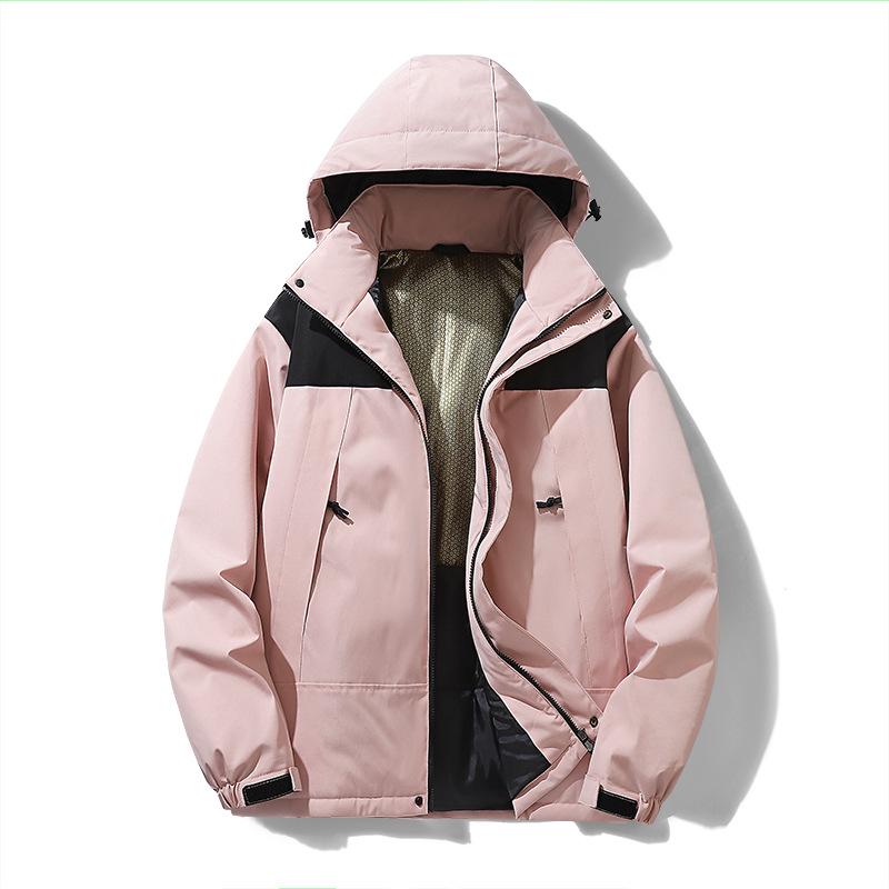 Unisex Winter Fleece-Lined Graphene Detachable Windbreaker Jacket