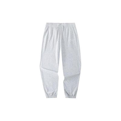 Einfarbige Gestrickte Sporthosen mit Mittelhohem Bund und Bündchen Damen Hosen Grau 162428302-1