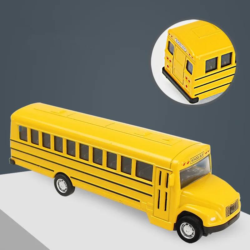 

1/64 Diecast Alloy School Bus Kids Toy Car Inertia Vehicle Model Toys Pull Back Car Boys Toys Розвиваючі іграшки для дітей Подарунок