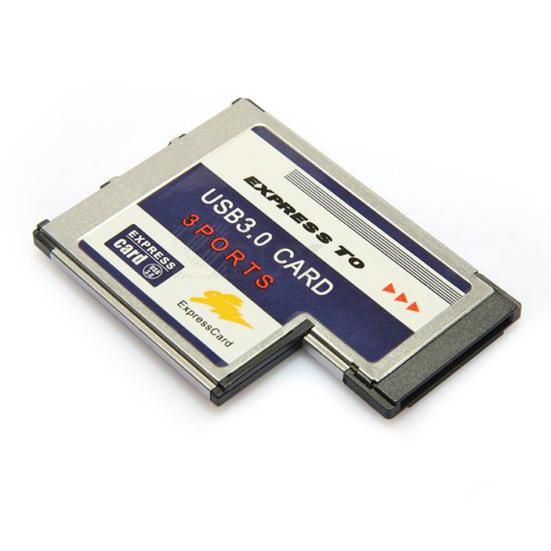 Super Speed 54mm Express Card to 3 Ports USB 3 Adapter Converter