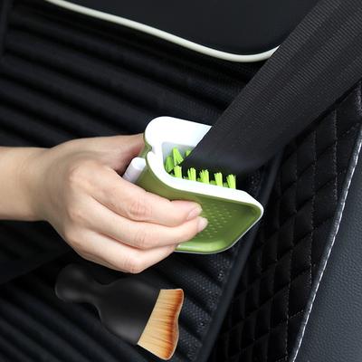 Car Interior Seat Belt Cleaning Special Tool Double-sided U-shaped Folding Tray Sponge Diamond Brush Seat Belt Handguard