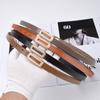 Korean Retro Leather Belt for Women Versatile Decorative Belt with Dress Trousers Jeans Belt