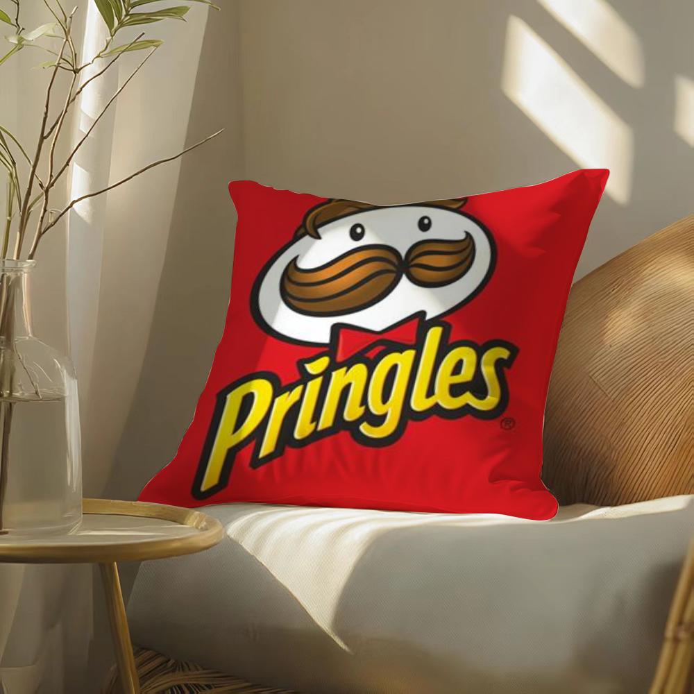 Classic Personality P-Pringles Pillow Case Pattern Printed Pillowcase For Living Room Sofa Cushion Cover & Bedroom Decor