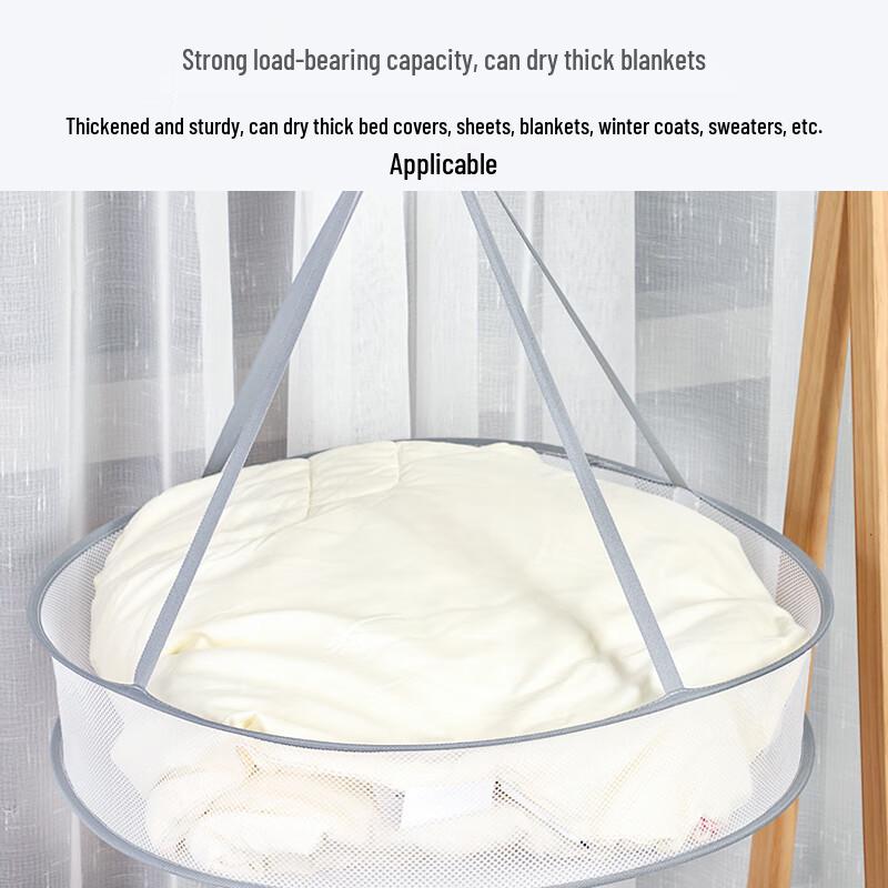 Giysi ve Çoraplar İçin Taşınabilir Rüzgar Geçirmez Katlanır File Kurutma Sepeti
