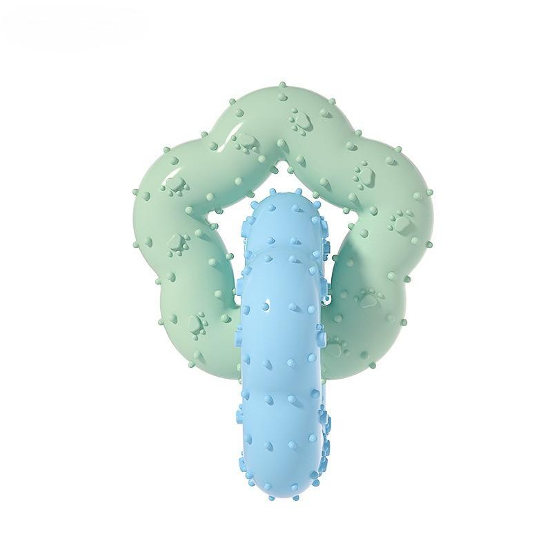 New Dog Chew Toysdual Ring Dog Bite Toys360 ° Healthy Toothcleaning Torelieve Pet Toothache DurableTRP Dog Toys Easy To Clean Cat Dog Interactive Toys