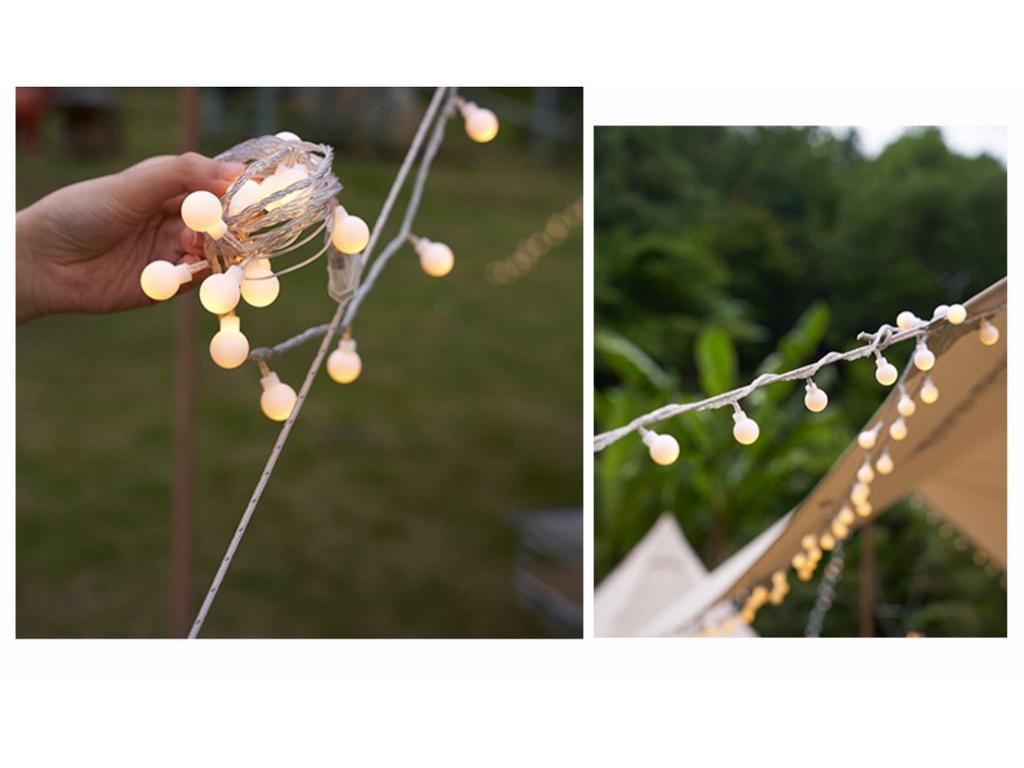 Canopy Tent Solar LED Star Lights for Outdoor Camping & Holiday Decorations