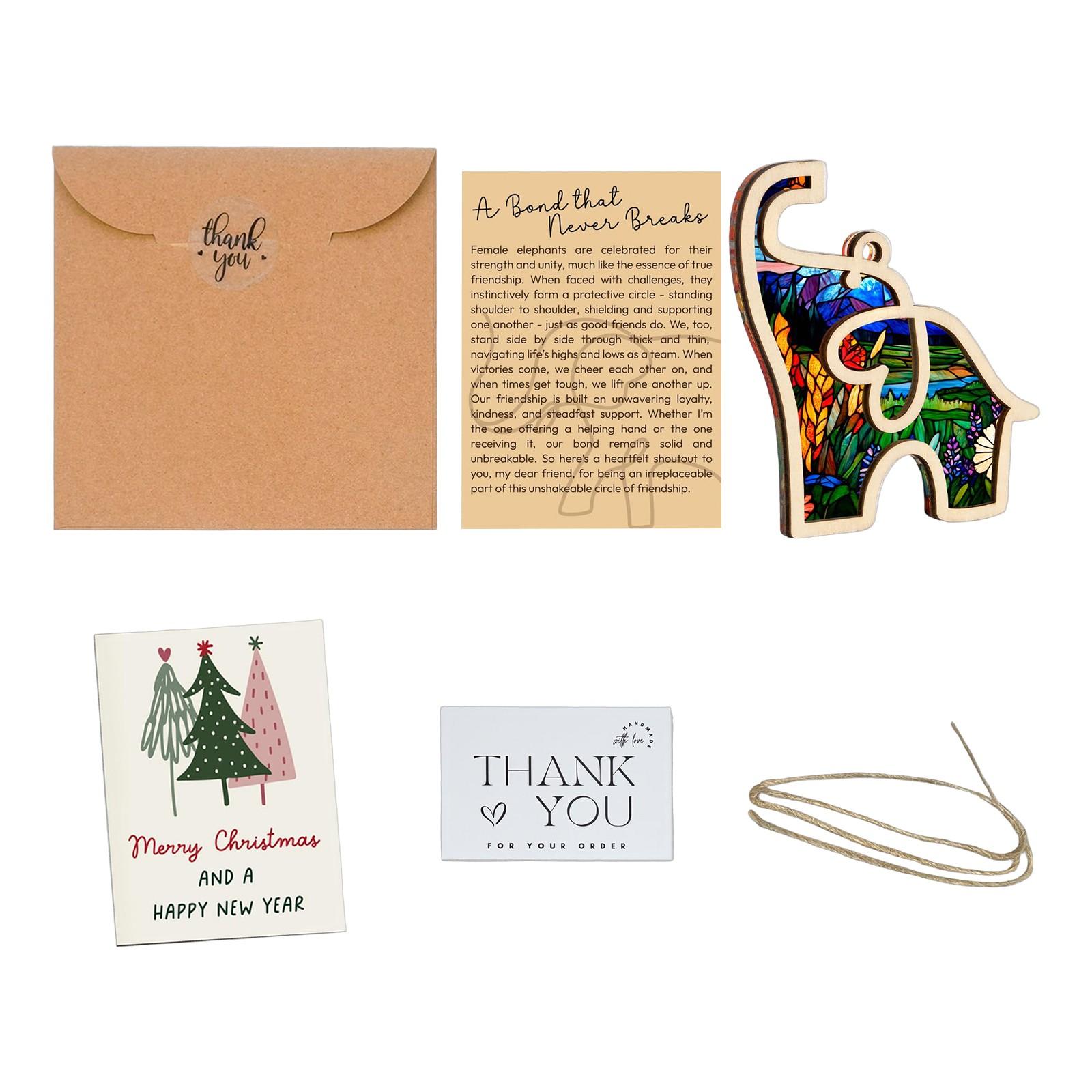 

Деревянный слон, символизирующий любовь и преданность - подарок в знак признания дружбы и набор для домашнего декора, поздравительные открытки One Size