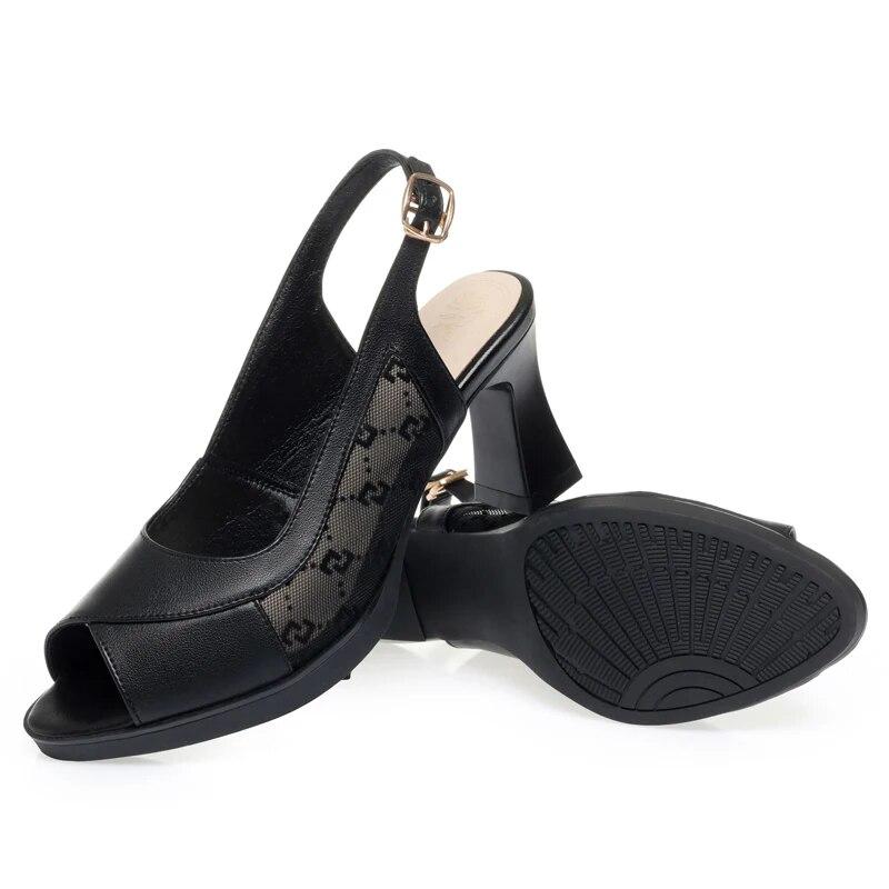 Women High Heel Sandals Platform Summer Sandals Women Fish Mouth Fashion Dress Women Sandals