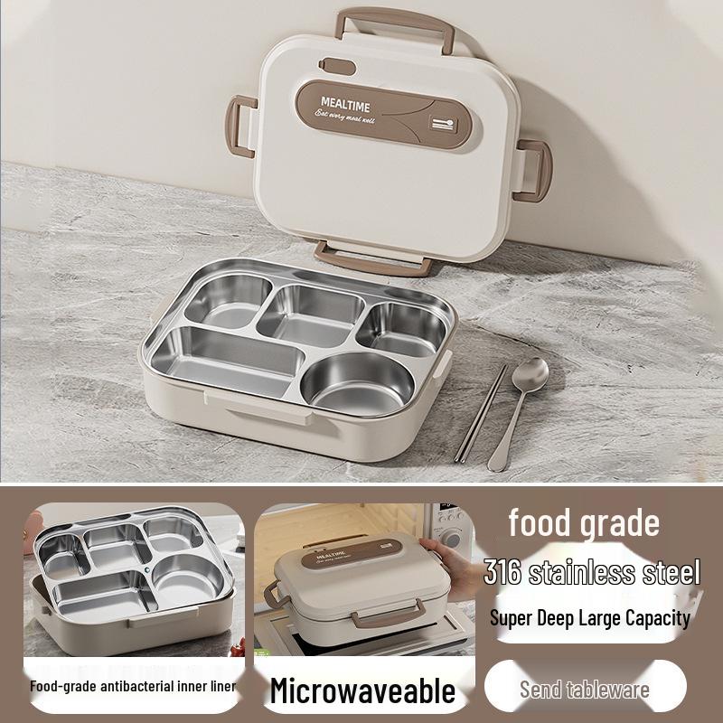 Microwaveable 316 Stainless Steel Insulated Bento Lunch Box for School Girls & Office Workers