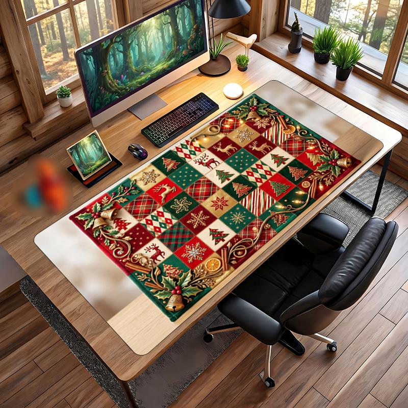 Christmas Printed Mouse Pad Non Slip Desk Mat For Office Gaming Home Use Holiday Gift