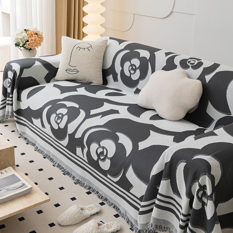 

Роскошный винтажный чехол для дивана с кисточками - шенилл, машинная стирка, подходит для одно- и четырехместных диванов - Элегантный домашний декор 180*180CM