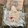 Customizable 3D Wooden Bear Art Decor Laser-Cut Handcrafted Warm Sentimental Gift for Mom Family Friends This Christmas