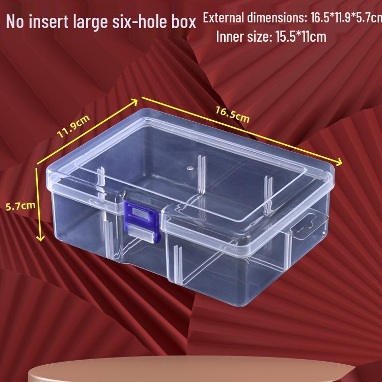 Transparent Compartmentalized Storage Box for Jewelry, Hardware, and Fishing Accessories