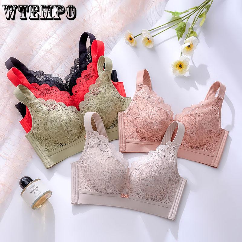Thin Bra Lace Adjustable Lingerie for Women Feminine Gathering Bra Push Up Bra