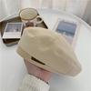 Winter and Autumn Fashion Solid Color Keep Warm Bailey Hat Women Retro Leisure Versatile Octagonal Hat Painter Artist Hats