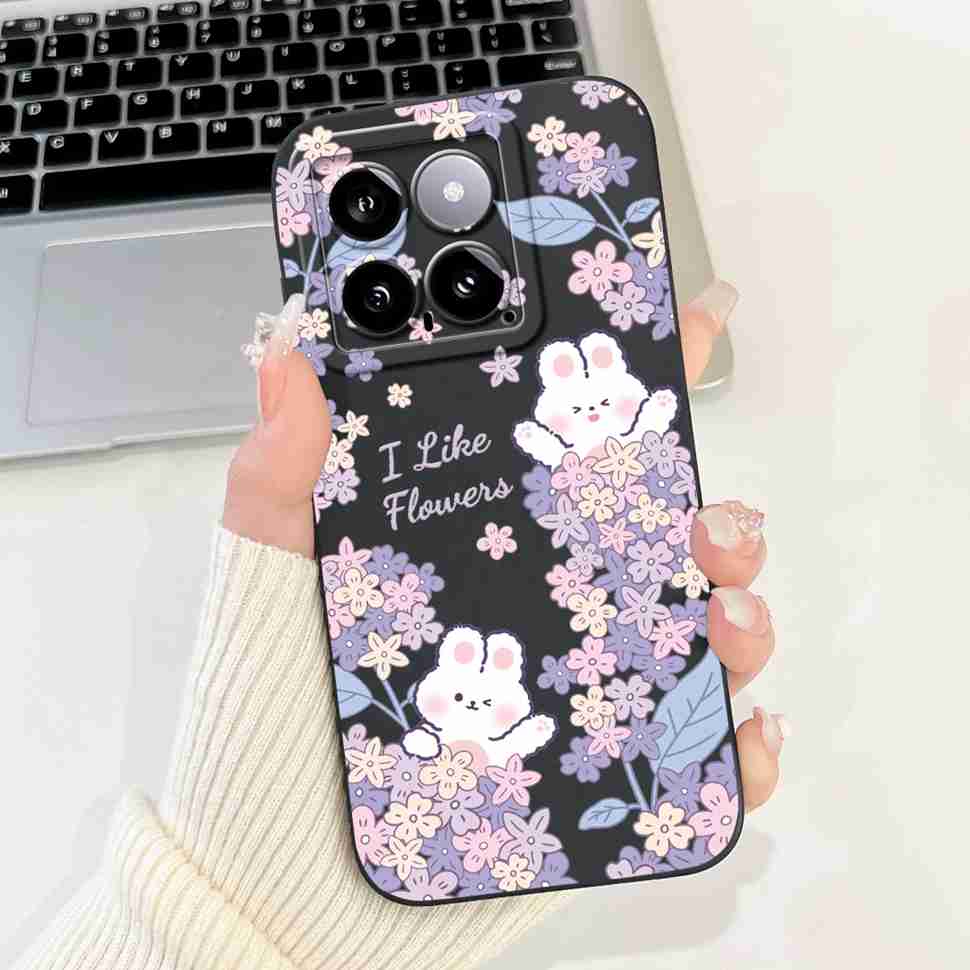 Cover For Xiaomi 14 Case Silicone Shockproof Soft Camera Protective Pattern Matte For Xiaomi 14 Mi14 Xiaomi14 5G 2023 Cases