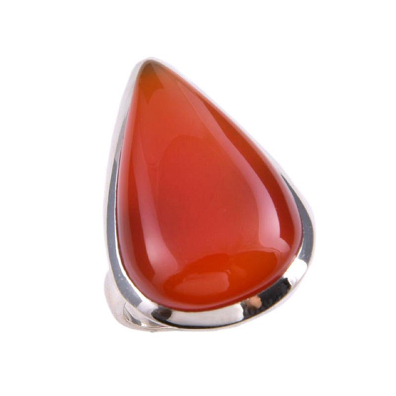 Natural Red Onyx Gemstone Handmade 925 Solid Sterling Silver Gift Ring S.7 p7V44