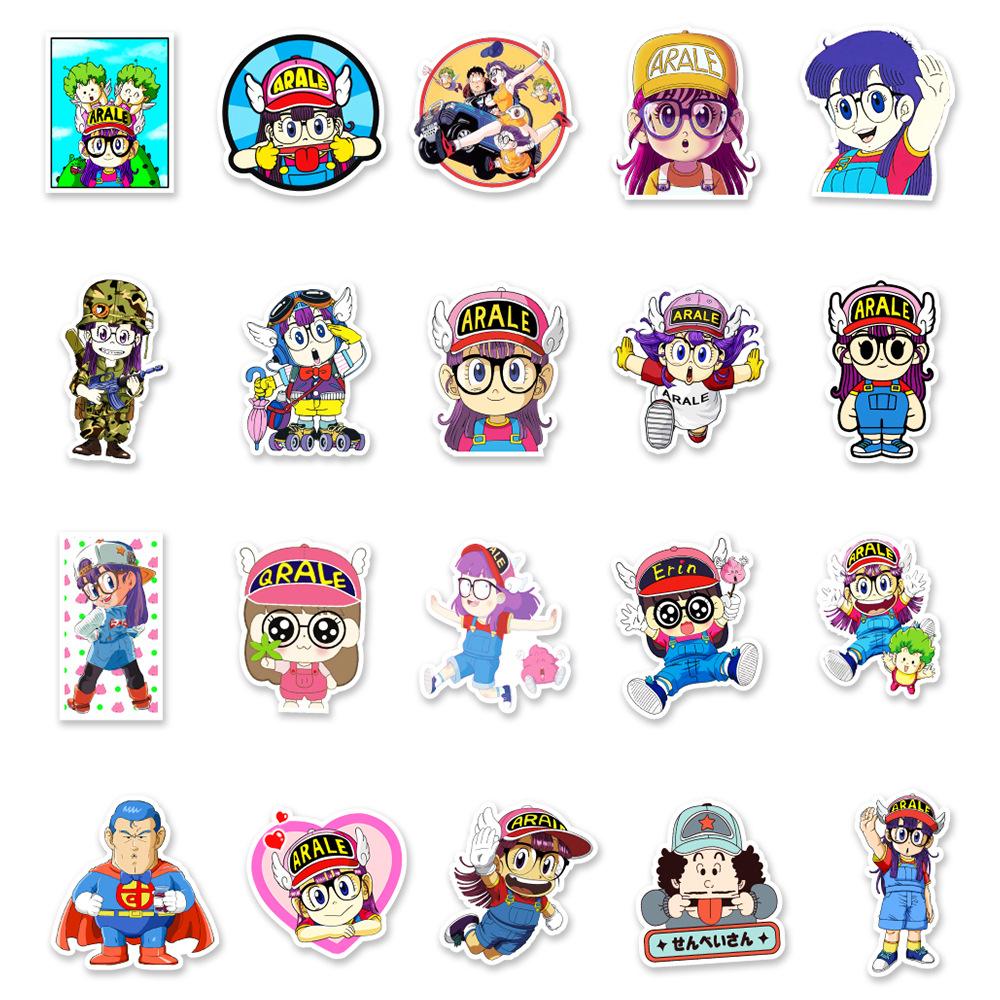 50 Cartoon Cute Alare Notebook Skateboard Trunk Water Cup Doodle Decorative Stickers